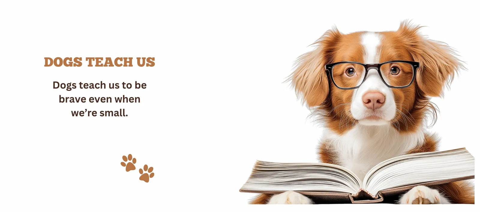 Dogs Teach Us Lesson 09 artwork — Dogs teach us to be brave even when we’re small.